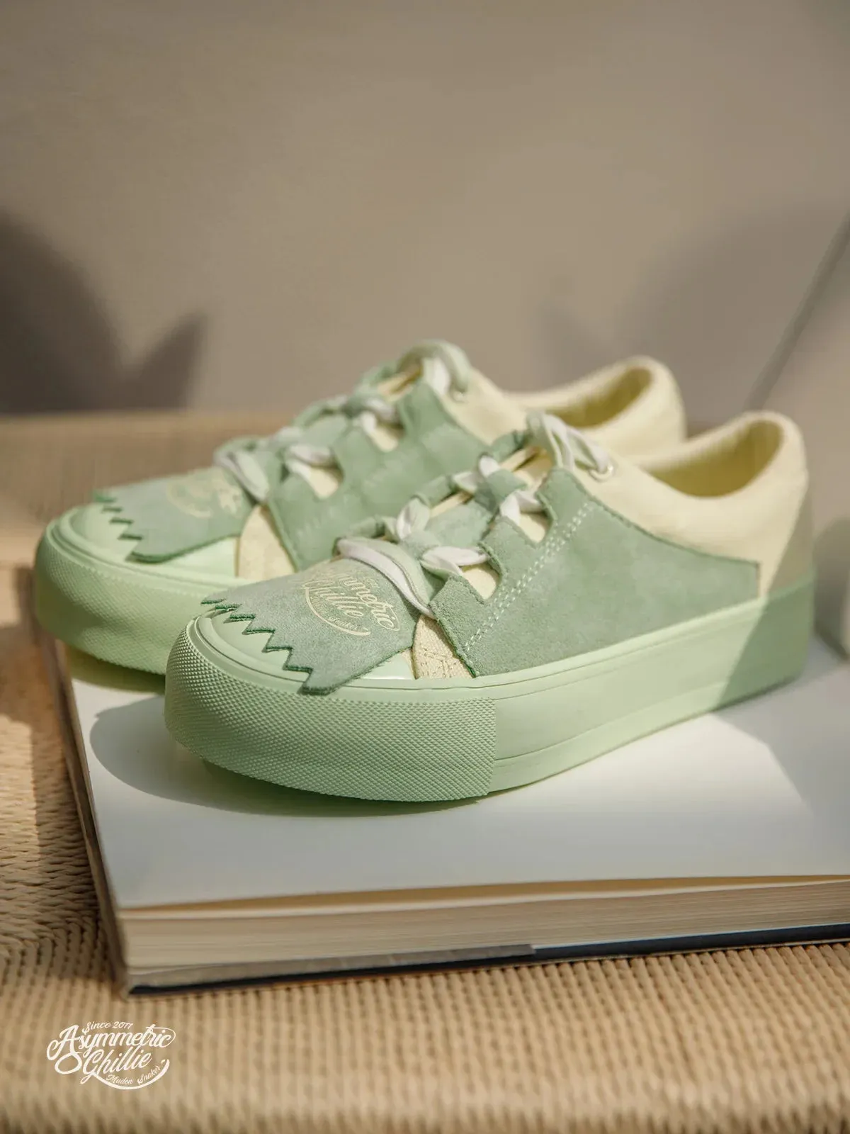 -Platform Skateboard Shoes for Women, Low Top, Trendy Casual Sport Shoes, Lace-Up Walking, Flat Canvas Sneakers, Spring, Ne