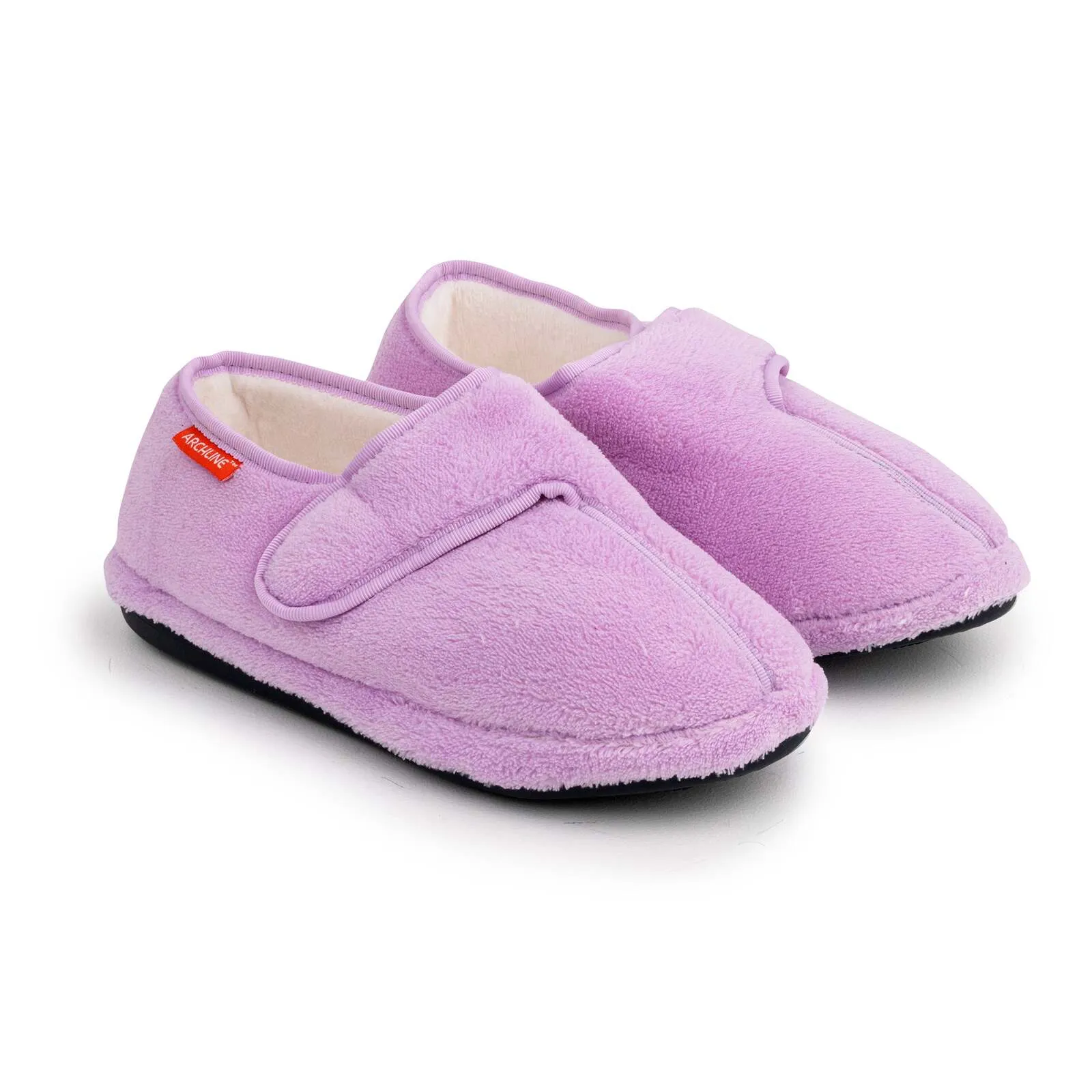 ARCHLINE Orthotic Plus Slippers Closed Scuffs Pain Relief Moccasins - Lilac - EU 39