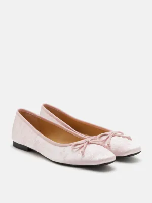 Beatrice Bow Embossed Flats