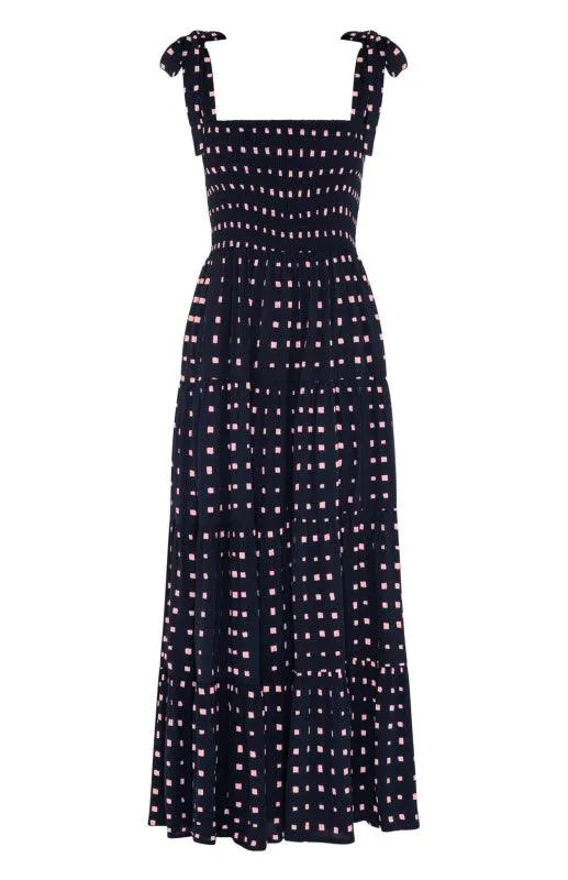Boho Vibes Sleeveless Maxi Dress with Pop Print