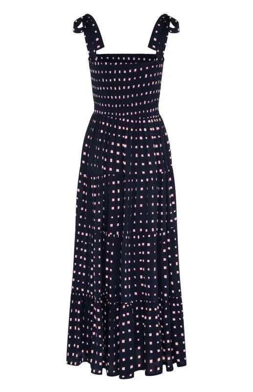 Boho Vibes Sleeveless Maxi Dress with Pop Print