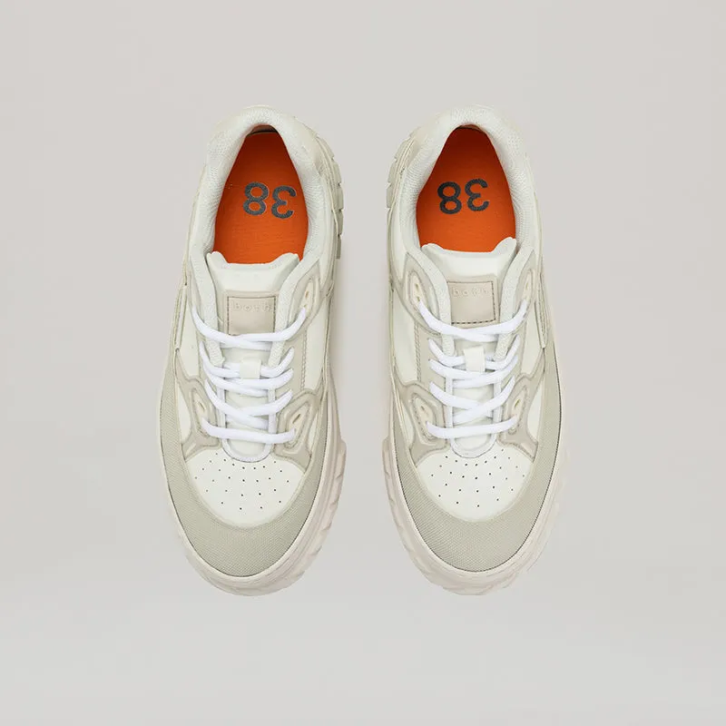 both - TYRES PLATFORM RUNNER-WHITE/BEIGE