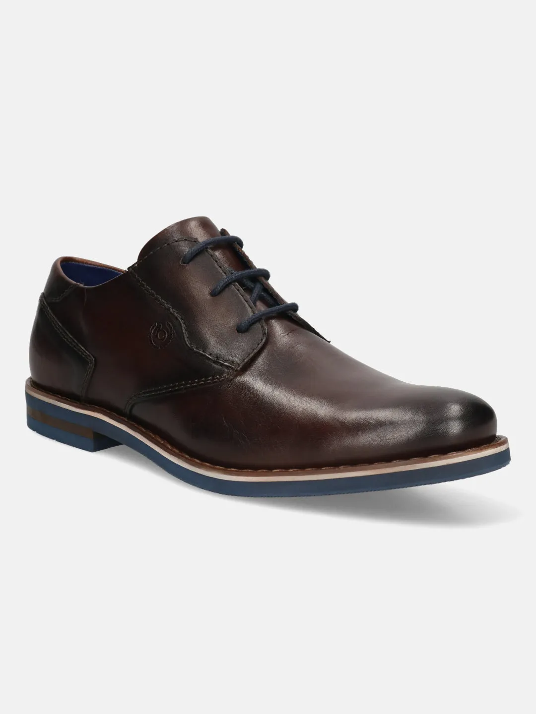 bugatti Dark Brown Premium Leather Derby shoes