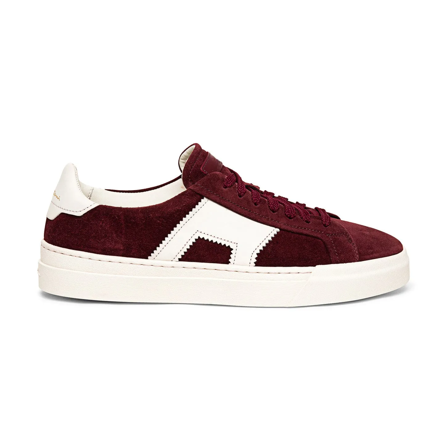 Burgundy Suede Amelie Lace Up Sneakers - AW24