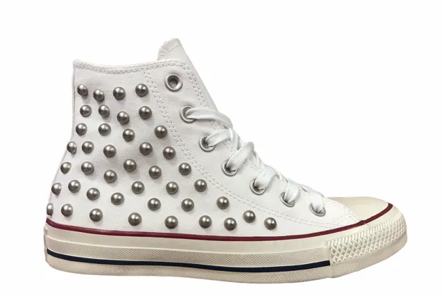 Converse Distressed con Borchie 160959C white
