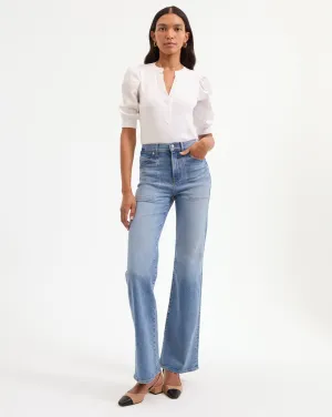 Crosbie Patch-Pocket Slim Wide-Leg Jean