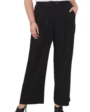 Delphi Font Pleat Pant | RICH BLACK