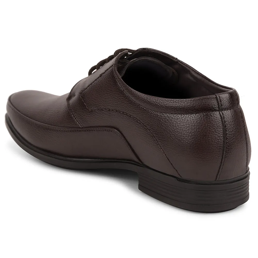 Fortune Brown Formal Lacing Derby Shoes For Men UVL-134 By Liberty