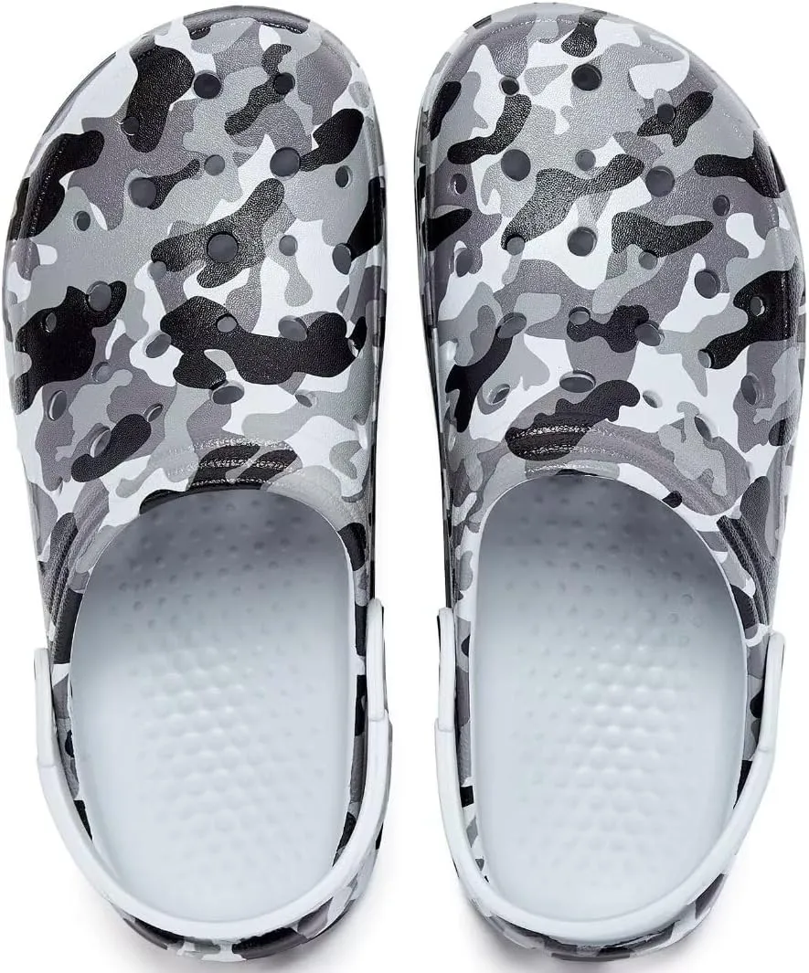 Kids Boys&Girls Black Camouflage Clogs Children's Beach Shoes Classic Marbled Tie Dye Clog Little Kid
