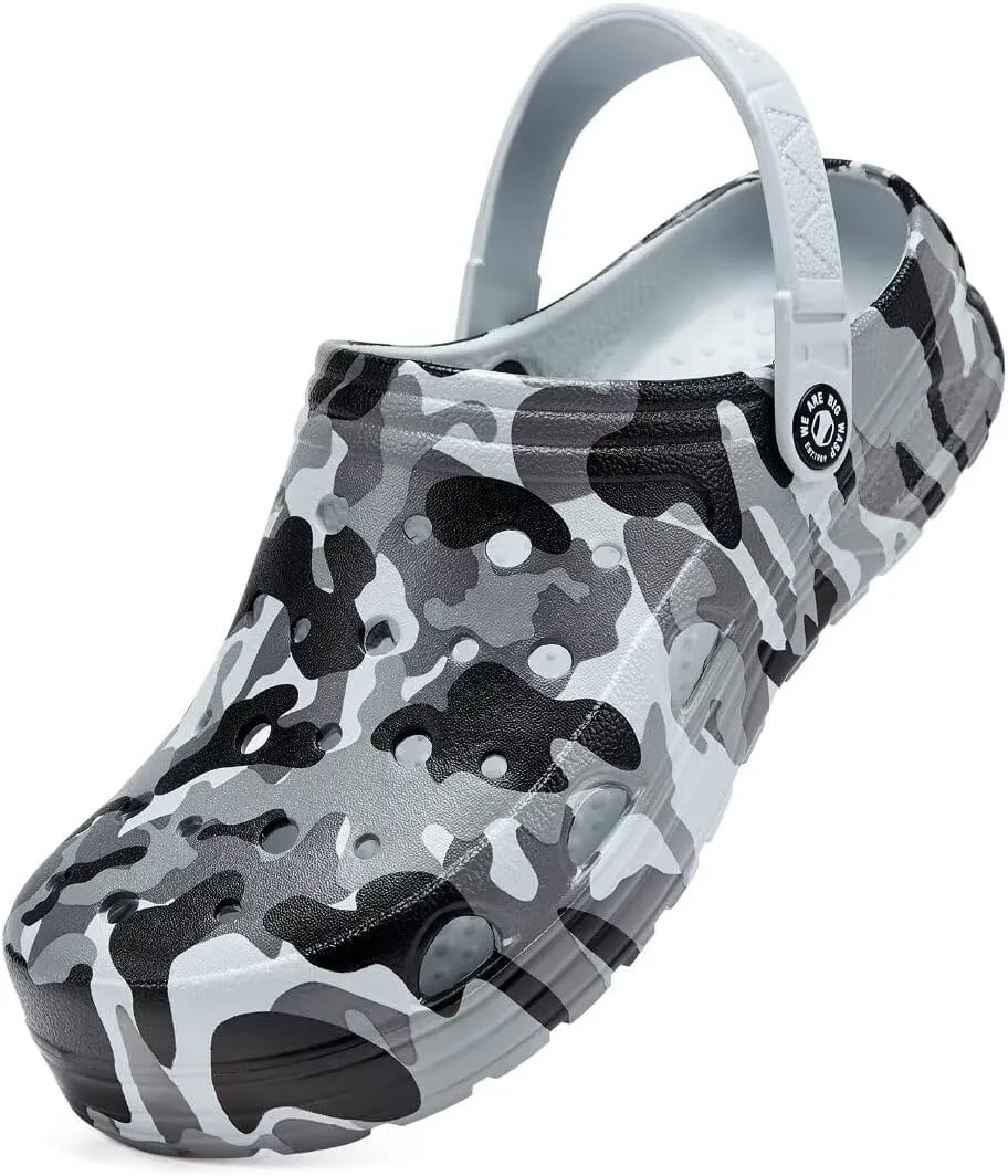 Kids Boys&Girls Black Camouflage Clogs Children's Beach Shoes Classic Marbled Tie Dye Clog Little Kid