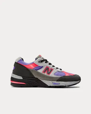 Made In UK 991 Black / Grey / Pink / Purple Low Top Sneakers