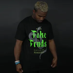 No Fake Friends (Glow In The Dark) - Black T-Shirt