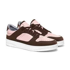 Pink Leather and Brown Suede Hayden Lace Up Sneakers - AW24