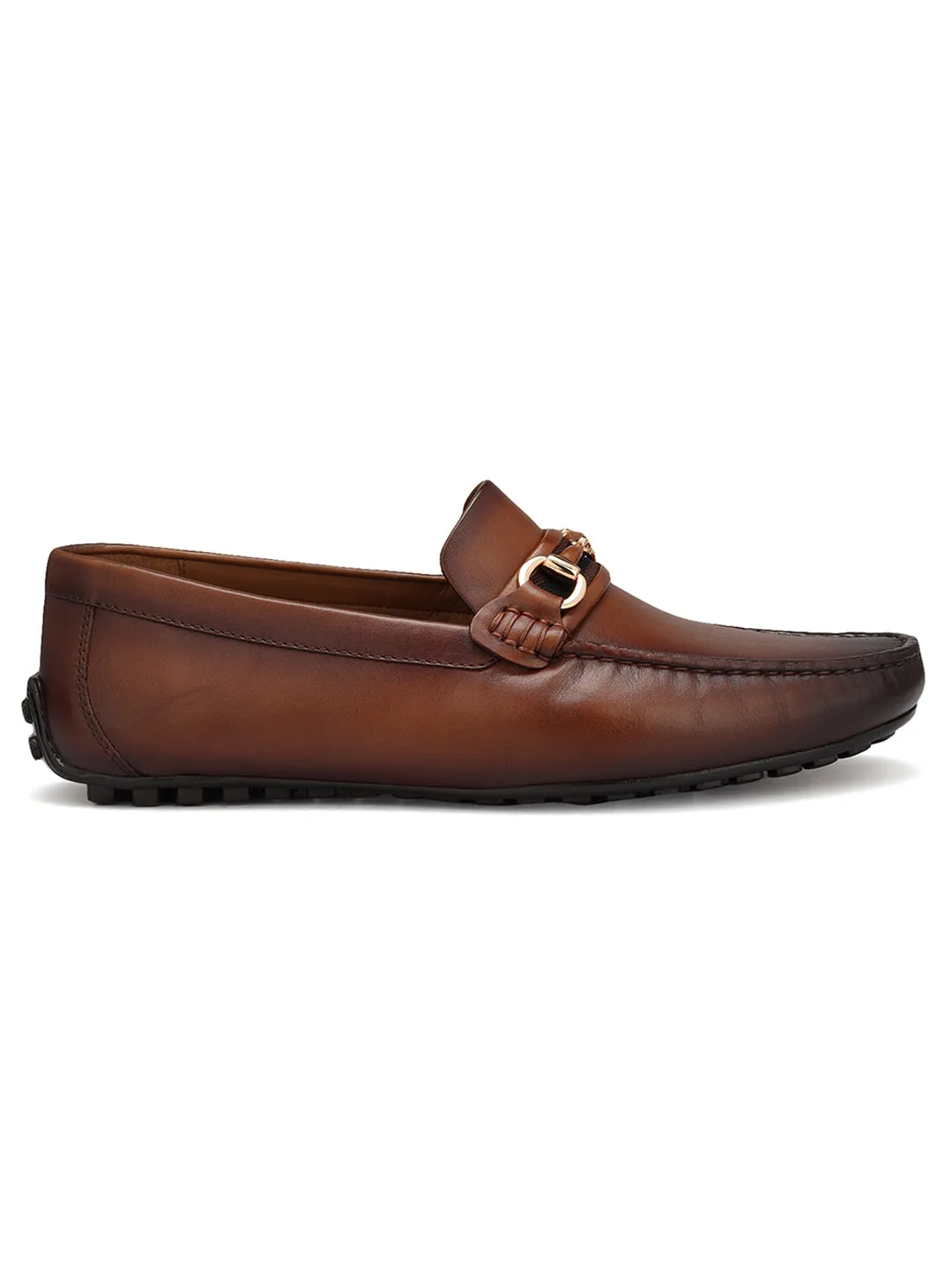 Tan Top Embellished Moccasins